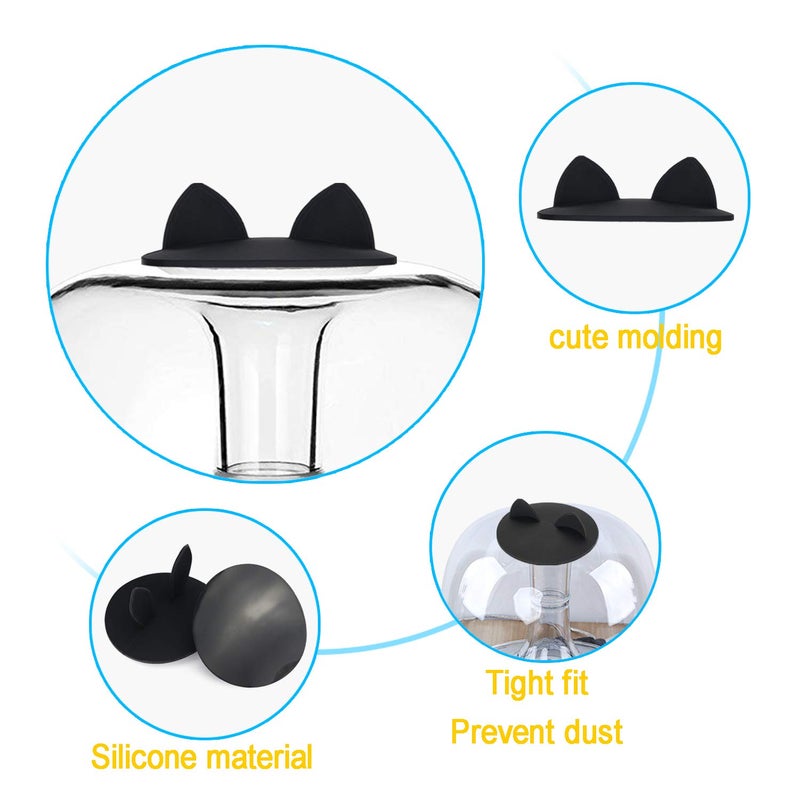 SUNMON HK Aura Studio 4 Speaker Anti-dust Cover - Silicone Lip for Harman Kardon Soundsticks 2, 3, 4 and Aura Studio 1, 2, 3, 4 Bluetooth Transparent Speaker System (Cat Black) - Image 3